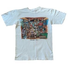 VTG Minnesota Wild Life Saturday Night Graphic T-Shirt 1990 Bar Scene No Tag